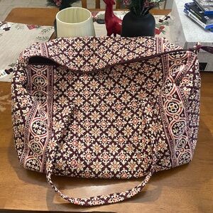 Vera Bradley Burgundy and Pink Travel Bag